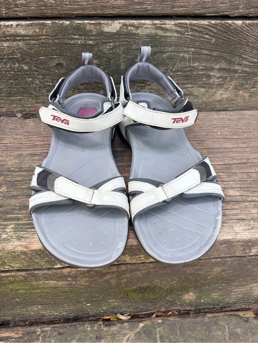 Teva Numa #4293 Gray and White Adjustable Women's Sandals